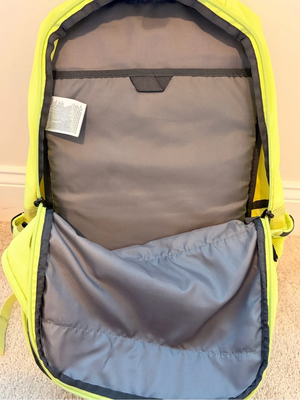 The North Face Jester Backpack in Yellow with Black Accents